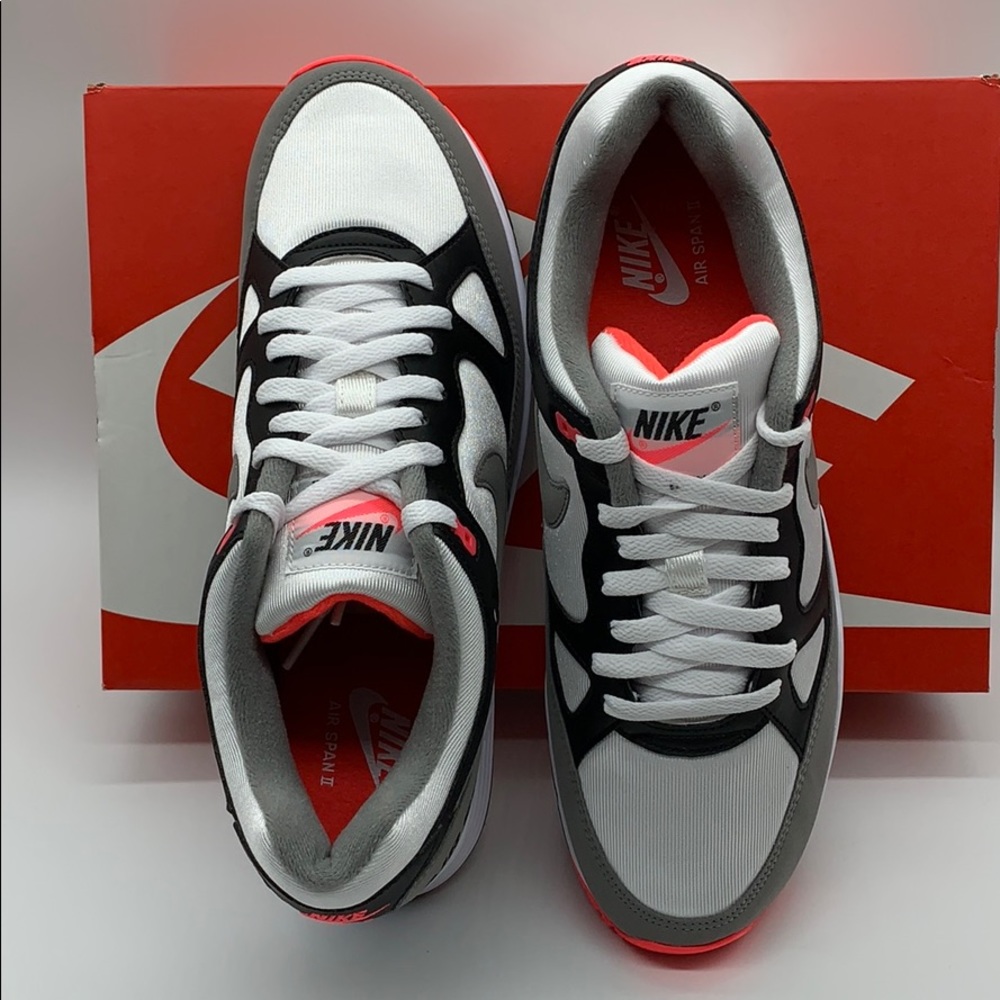 NIKE AIR SPAN II black/dust-solar red white men’s - Picture 16 of 16